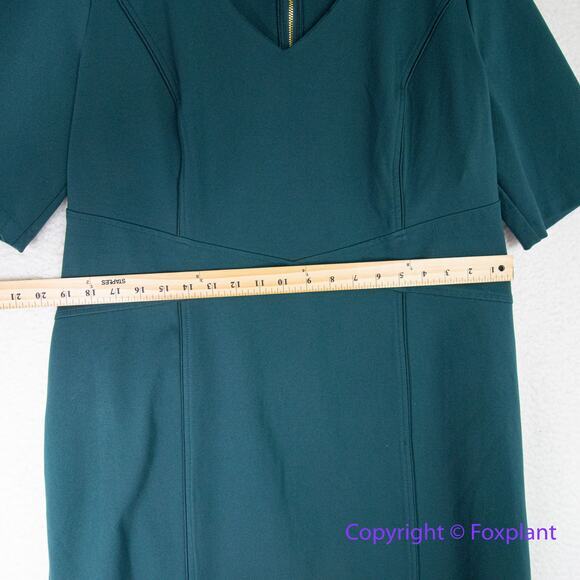 New! Eloquii 9 to 5 Stretch Work Dress dark emerald Green‎ sheath, size 18 - Picture 9 of 16